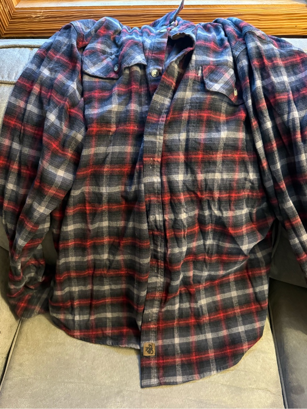 Legendary Whitetails Red and Black Plaid Button-Down Flannel Shirt